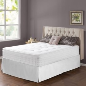 Zinus Night Therapy iCoil 12" Euro Boxtop Spring Mattress and SmartBase Bed Frame Set, Queen - Sam's Club