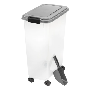 IRIS  Large 11.75-Gallon (47-Quart) Chrome Rolling Tote with Latching Lid
