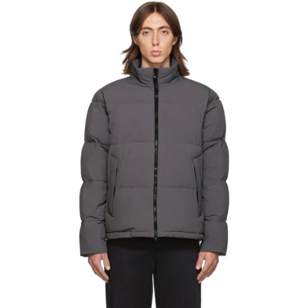 SSENSE Exclusive Grey Quilted Puffer Jacket