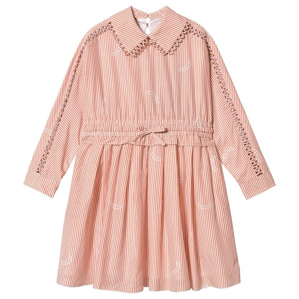 Pink Branded Stripe Jane Shirt Dress | AlexandAlexa