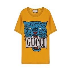 Oversize Cotton T-shirt with Tiger