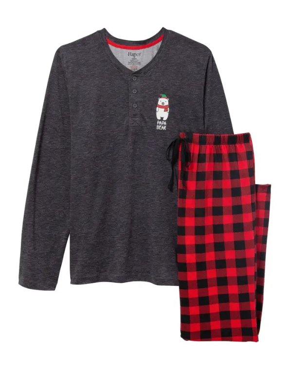Men's Papa Bear Matching Family Pajama Set