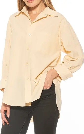 Amber Classic Boyfriend Fit Button-Up Shirt