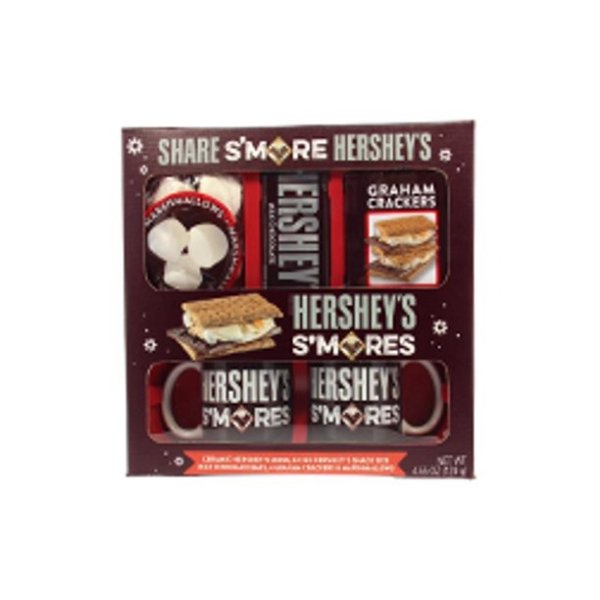 Hershey S'mores Kit- 2 Mug Gift Set With Chocolate Holiday Gift Set-3.94 oz Box - 5 pieces total set