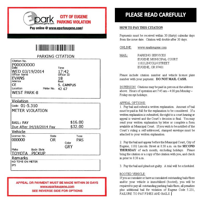 ticket