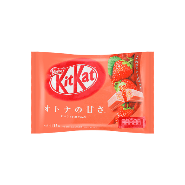 KITKAT 大人风味系列 巧克力涂层威化饼干 草莓味 袋装 144g
