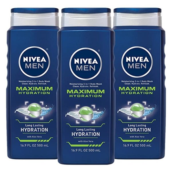 Maximum Hydration 3 in 1 Body Wash 16.9 Fluid Ounce (Pack of 3)