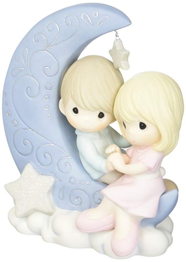 152016 I Love You To The Moon And Back Bisque Porcelain Figurine