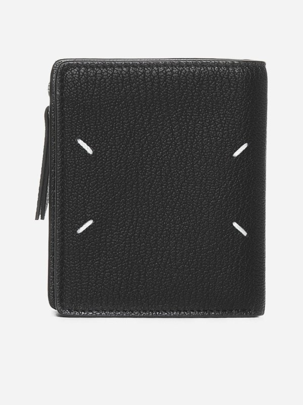 Leather medium wallet BLACK, MAISON MARGIELA |Danielloboutique.it