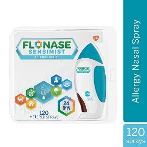 Flonase需点击$8.11优惠券过敏鼻腔喷雾 不瞌睡配方 120喷, 0.31 Fl Oz 