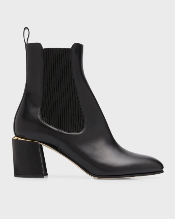 Thessaly Calfskin Chelsea Ankle Booties