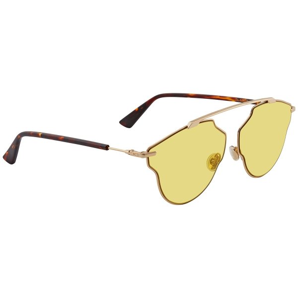 Yellow Solid Aviator Unisex SunglassesSOREALPOP 000/HO 59