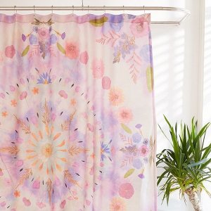 Urban Outfitters Pressed Floral Shower Curtain