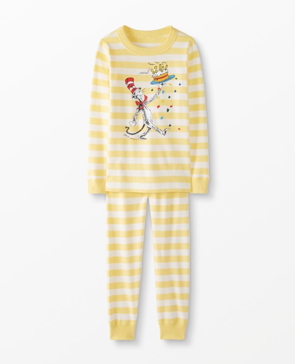Dr. Seuss Birthday Long John Pajamas In Organic Cotton