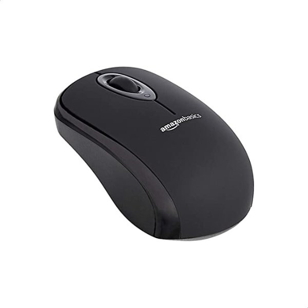 Wireless Computer Mouse with USB Nano Receiver - Black