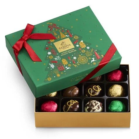 Holiday Truffle Gift Box, 12 pc. | GODIVA