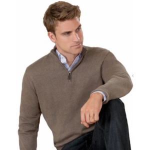Jos. A. Bank Signature Pima Cotton Half-Zip Sweater