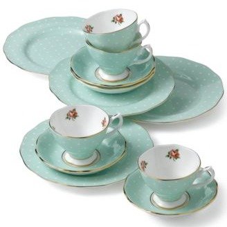 Royal Albert Polka Rose 12-Piece Set, A Macy's Exclusive Style