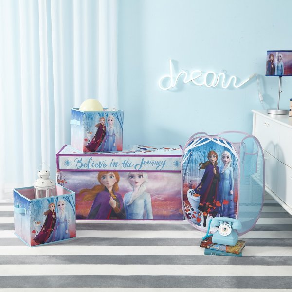 Frozen 2 Kids Anna and Elsa Whole Room Solution Toy Storage Set