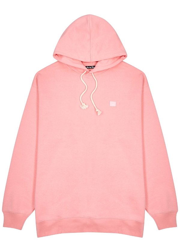 Farrin Face pink hooded cotton sweatshirt