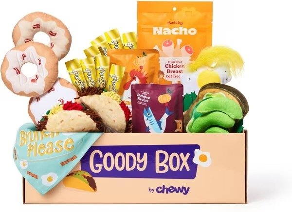 GOODY BOX Foodie Cat Toys, Treats, & Bandana - Chewy.com