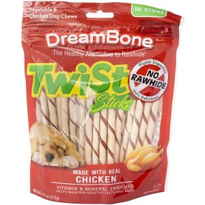 史低价：Dreambone 鸡肉味狗狗零食 50根