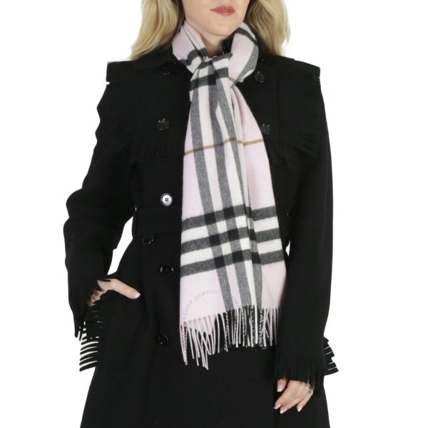 Giant Checked Fringed-Edge Scarf