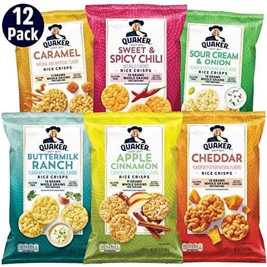 Rice Crisps, 6 Flavor Variety Pack, 12 Count