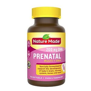 Nature Made Prenatal Vitamin + DHA Softgels, 110 Count to Support Baby’s Development†