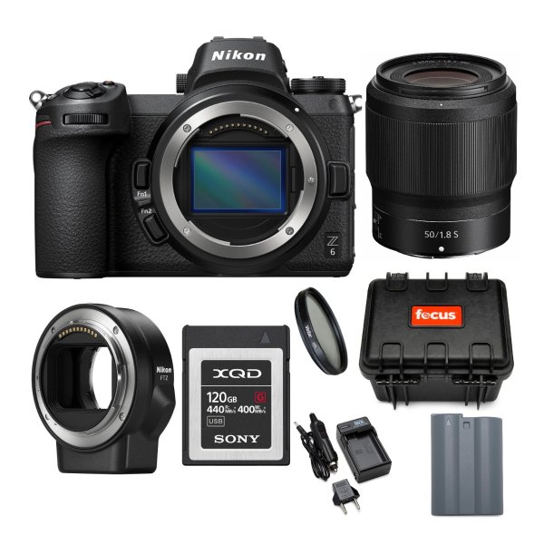 Z6 Mirrorless Camera with 50mm f/1.8 Lens and FTZ Mount Adapter Bundle
