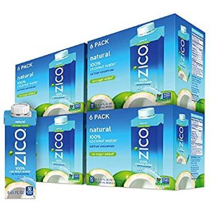 Zico Natural Coconut Water (Pack of 24), 8.45 Fl Oz