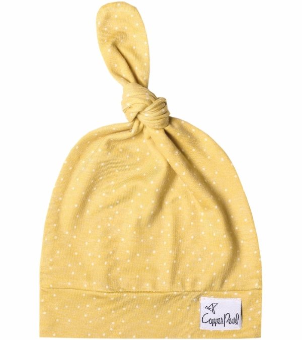 Newborn Top Knot Hat - Marigold