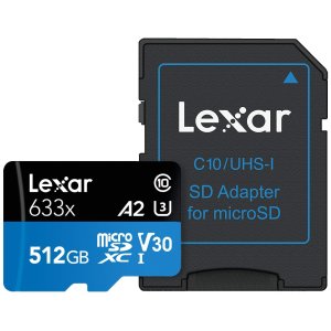 Lexar 633x 512GB Class10 UHS-I U3 V30 A2 microSDXC Card