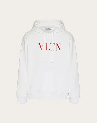 HOODED SWEATSHIRT WITH VLTN PRINT for Man | Valentino Online Boutique