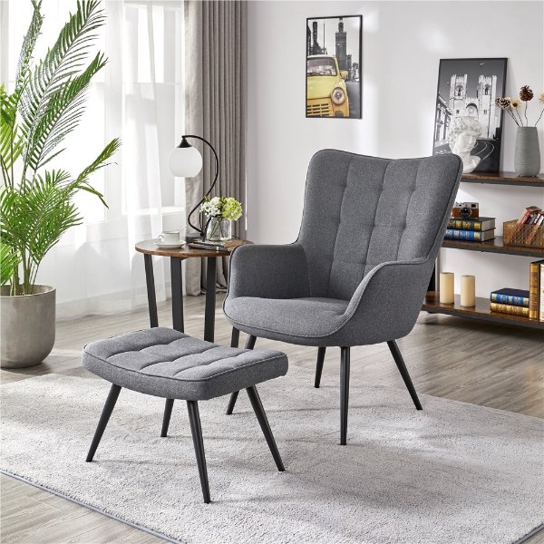 Chair & Ottoman Sets, Gray