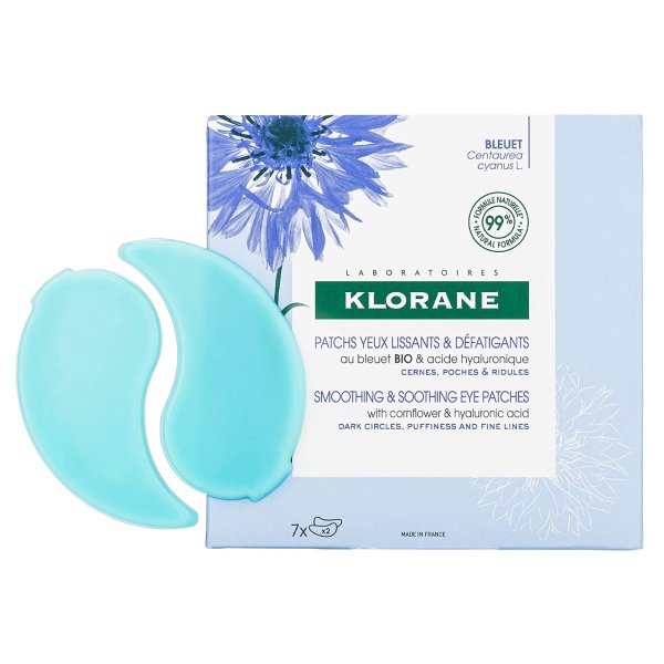 - Smoothing & Soothing Eye Masks with Cornflower & Plant-Based Hyaluronic Acid - Hydrogel Eye Patches For Puffy, Tired Eyes and Dark Circles - 7 ct.