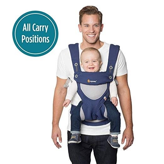 Carrier, 360 All Carry Positions Baby Carrier with Cool Air Mesh, French Blue