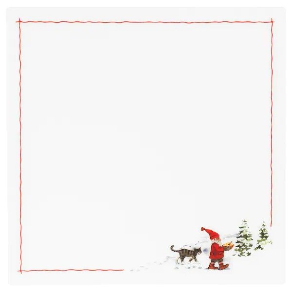 VINTER 2020 Place mat - Santa Claus pattern white/red - IKEA
