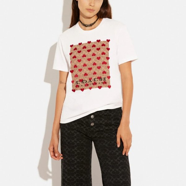 Signature Heart T Shirt In Organic Cotton