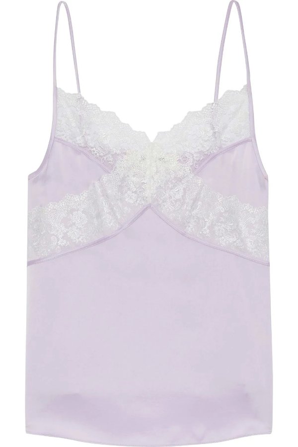 Nora lace-trimmed satin camisole