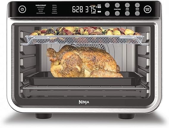 DT201 Foodi 10-in-1 XL Pro Air Fry Digital Countertop Convection Toaster Oven with Dehydrate and Reheat, 1800 Watts, Stainless Steel Finish