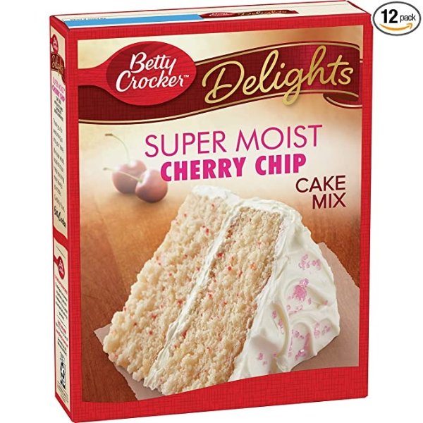 Super Moist Cake Mix Cherry Chip, 15.25 oz (Pack of 12)
