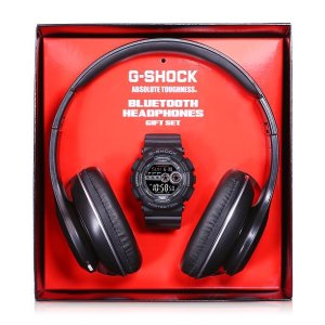 G-Shock GD100-1BBTS + Bluetooth Headphones
