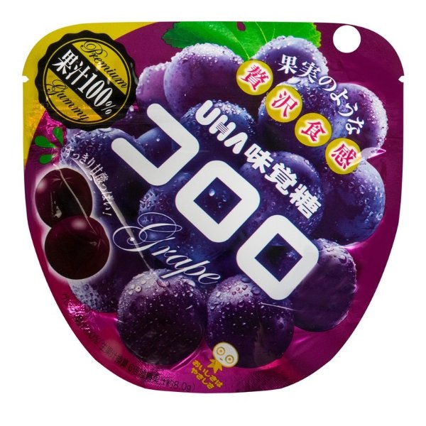 UHA悠哈 味觉糖 纯正100%紫葡萄口感果汁软糖 40g