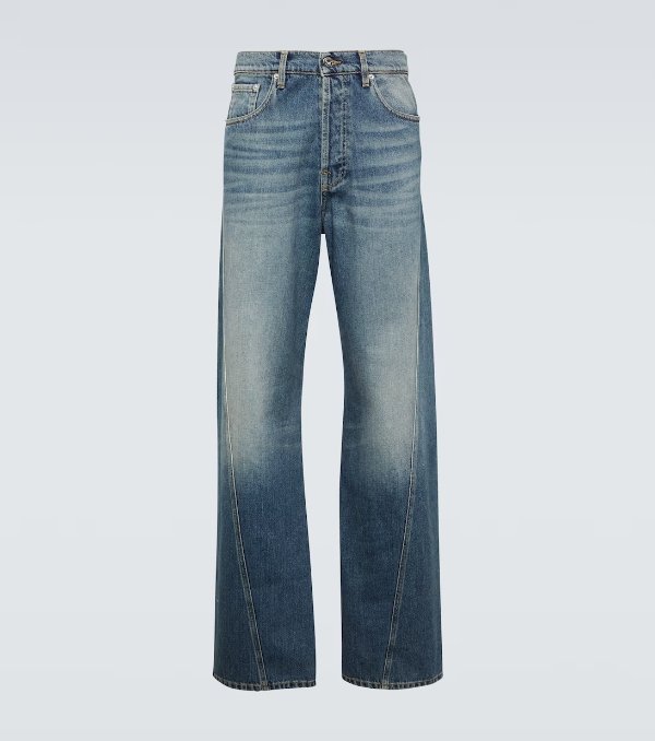Twisted straight jeans