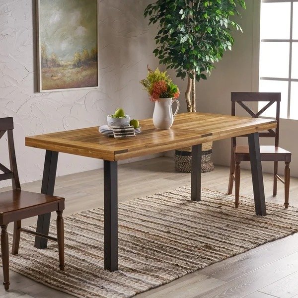 Sparta Acacia Wood Dining Table by Christopher Knight Home - Brown