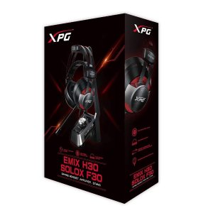 XPG EMIX H30 SE Wired PC Gaming Headset w/ SOLOX F30 Amp and Detachable Mic