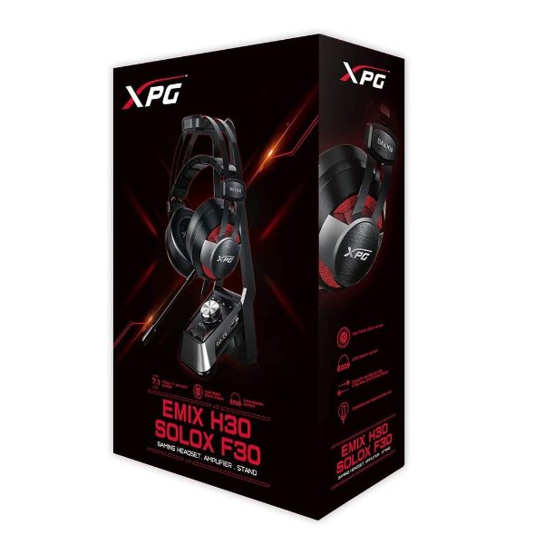 EMIX H30 SE Wired PC Gaming Headset w/ SOLOX F30 Amp and Detachable Mic