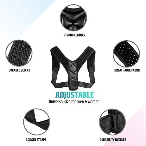 Posture Corrector for Men Women - Adjustable Shoulder Brace for Posture Correction and Alignment - Invisible Thoracic Back Brace - Universal Size