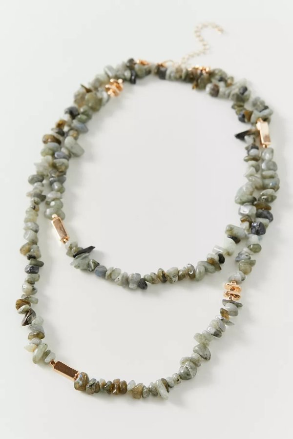 Kira Genuine Stone Layer Necklace